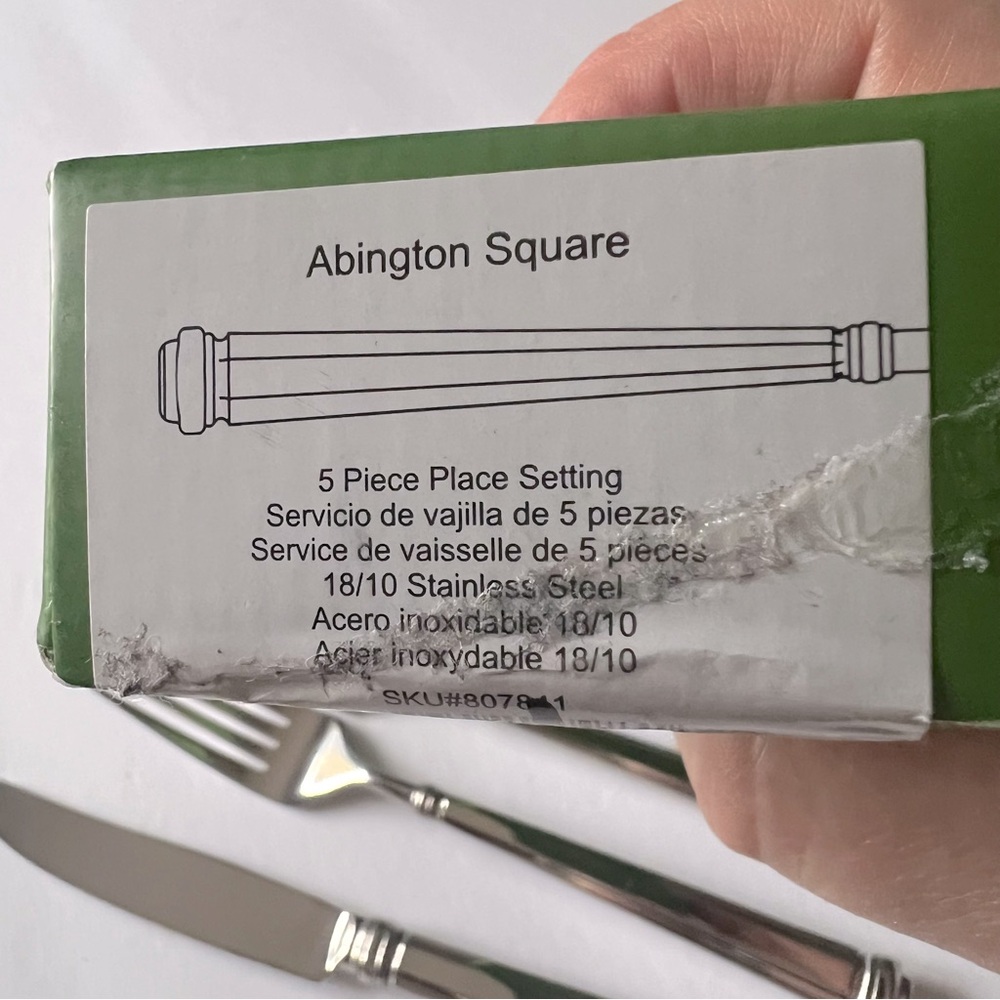 LENOX KATE SPADE ABINGTON SQUARE 5 PIECE PLACE SETTING SILVER NWT - Picture 8 of 9